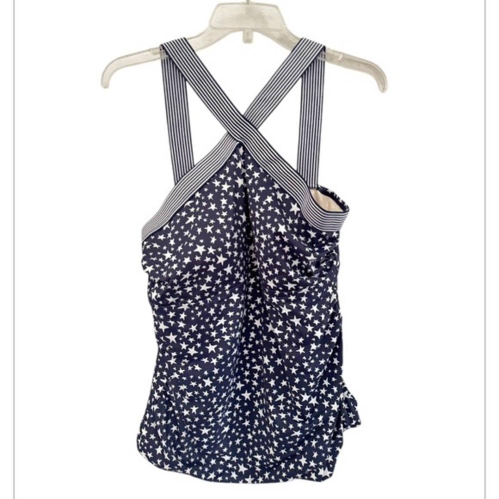 COASTAL BLUE Starry Navy Blue Women's Patriot Tankini swim Top size 1X